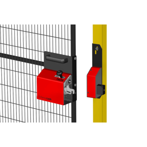 D-FenceLock, une serrure avec interrupteur de sécurité pour porte de cloison de protection grillagée 