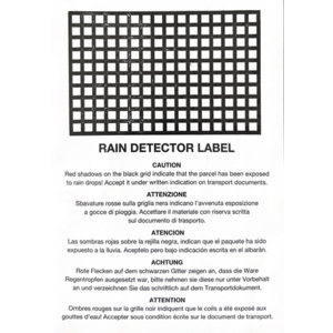 Etiquette indicateur de pluie