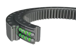 Couronne d'orientation avec entrainement rotatif