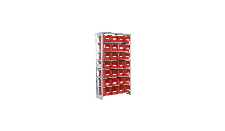 Rayonnages à tablettes avec bacs série SK