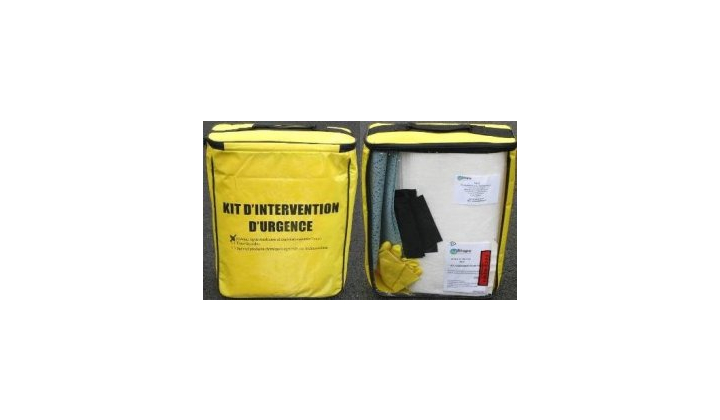 Kit absorbant antipollution pour hydrocarbures 22 litres