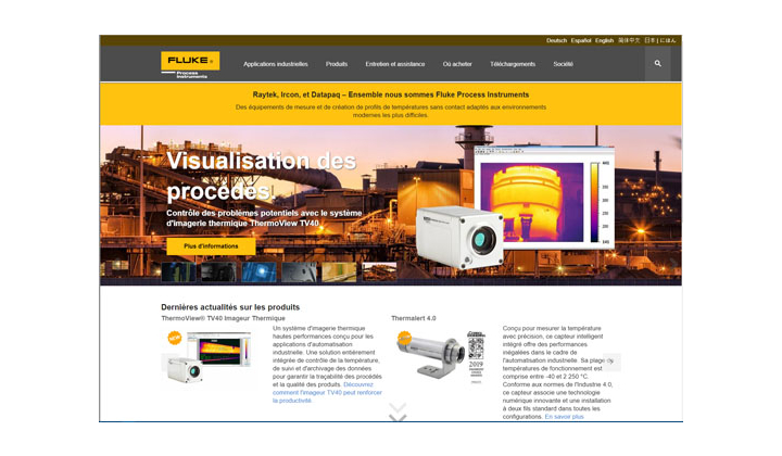 Fluke Process Instruments ouvre deux sites Web en Espagnol et en Français pour mieux servir ces clients