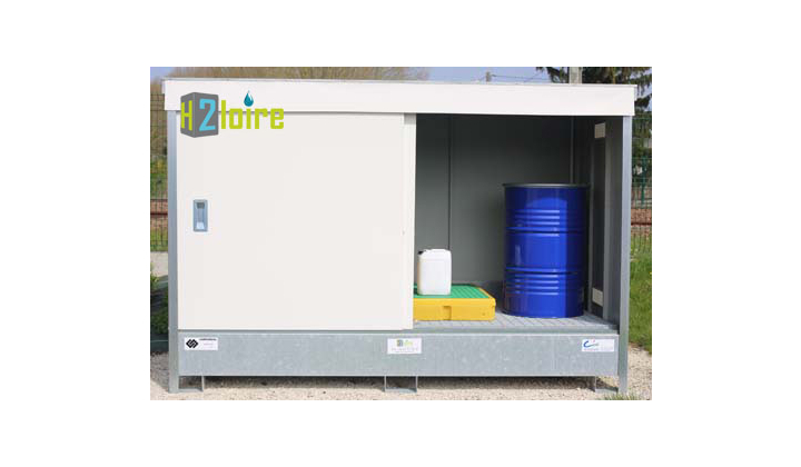Armoire de stockage en acier pour fûts ou IBC
