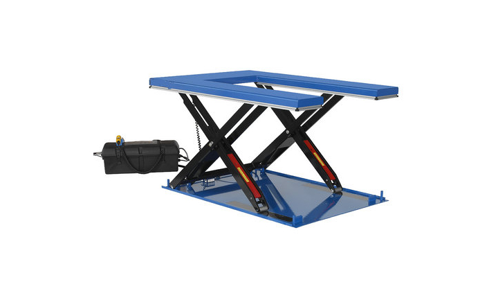 Table élévatrice extra-plates avec plateau en U