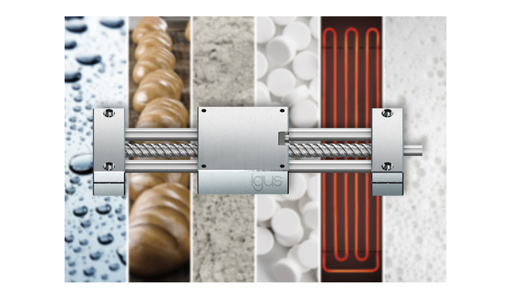 Module linéaire en inox drylin SHT pour milieux extrêmes