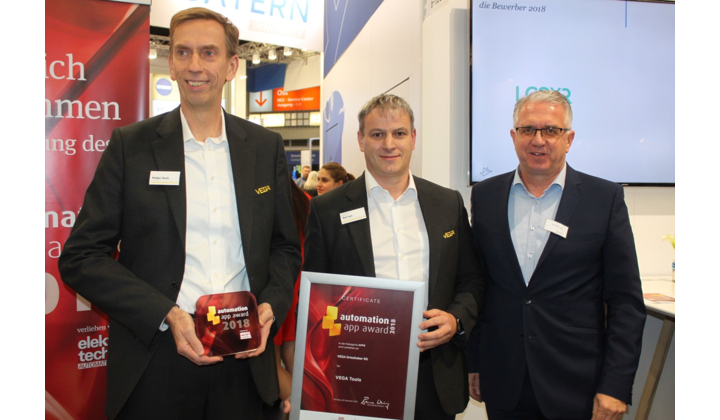 L'App VEGA Tools remporte le prix « Automation App Award » sur le salon SPS IPC Drives