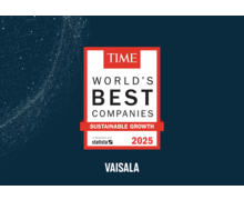 Vaisala reconnue dans la nouvelle étude "World’s Best Companies – Sustainable Growth" de TIME Magazine.