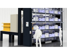 Stockeur rotatif pour cartons, bidons, pots