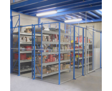 Cloison industrielle grillagée