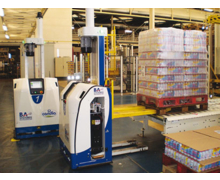 Les chariots automatiques (AGV) BA SYSTEMES chez Candia