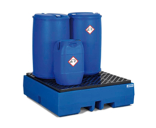 Bac de rétention en plastique Classic-Line pour 4 fûts de 200l