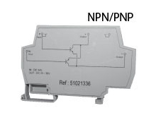 Borne de conversion de polarité NPN/PNP avec pas de 6 mm